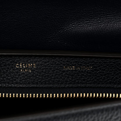 Celine Drummed Calfskin Suede Small Trapeze Navy 6 of 9