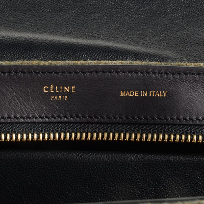 Celine Felt Leather Small Tri-Color Trapeze Grey Blue Black 6 of 10