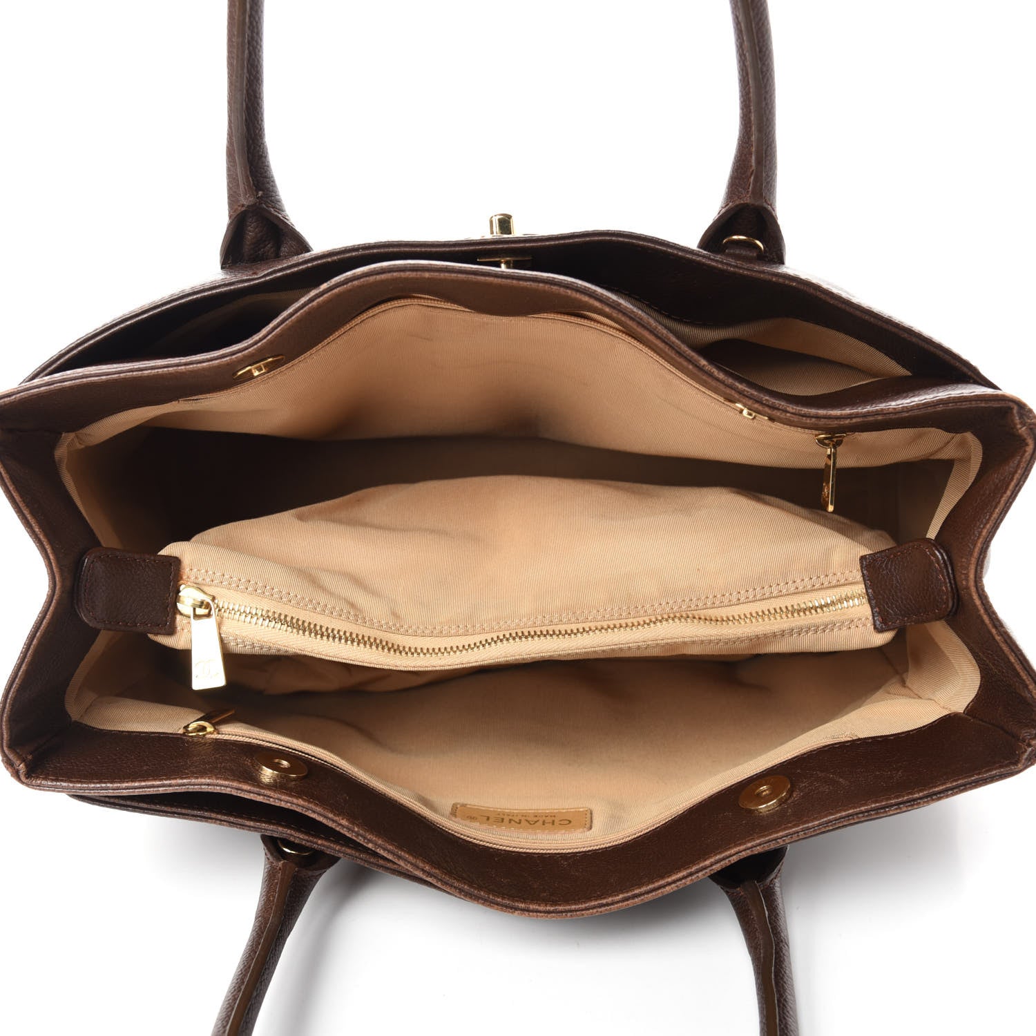 Chanel Calfskin Cerf Executive Shopper Tote Brown 5 of 21