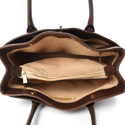 Chanel Calfskin Cerf Executive Shopper Tote Brown 5 of 21