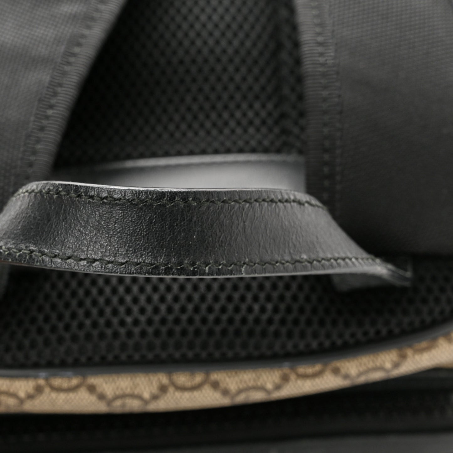 GG Supreme Monogram Medium Backpack Black