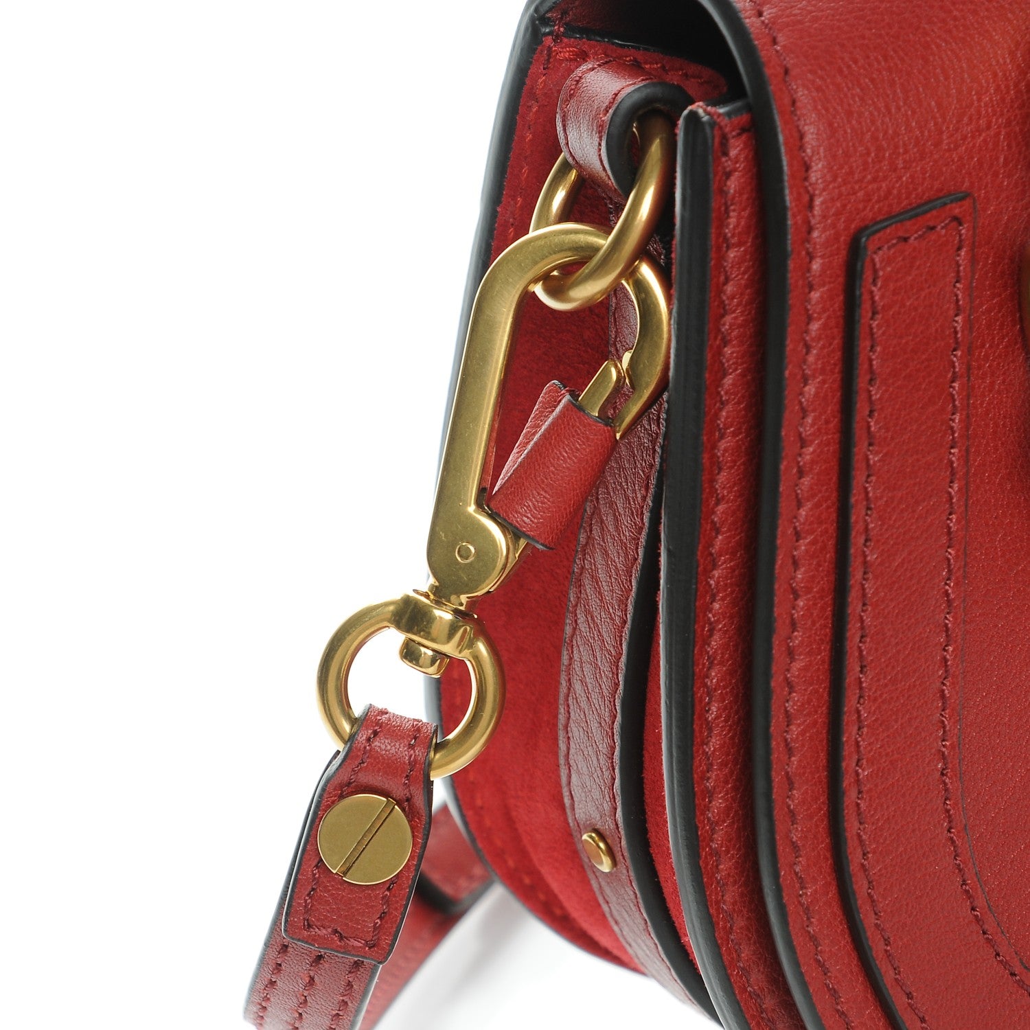 Chloe Calfskin Small Nile Bracelet Bag Intense Red 11 of 11