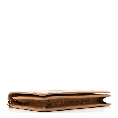 Gucci Pebbled Calfskin Soho Wallet On Chain Camelia 4 of 14