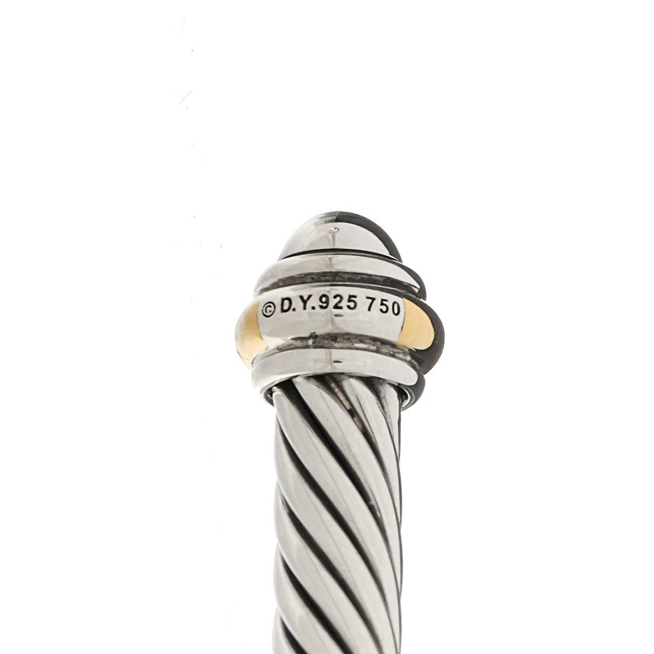 Sterling Silver 18K Yellow Gold 4mm Cable Classics Bracelet