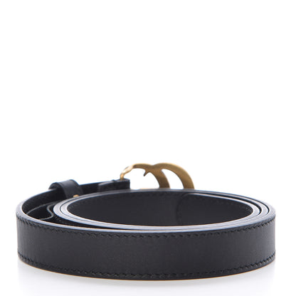 Gucci Calfskin Double G 20mm Belt 75 30 Black 3 of 9