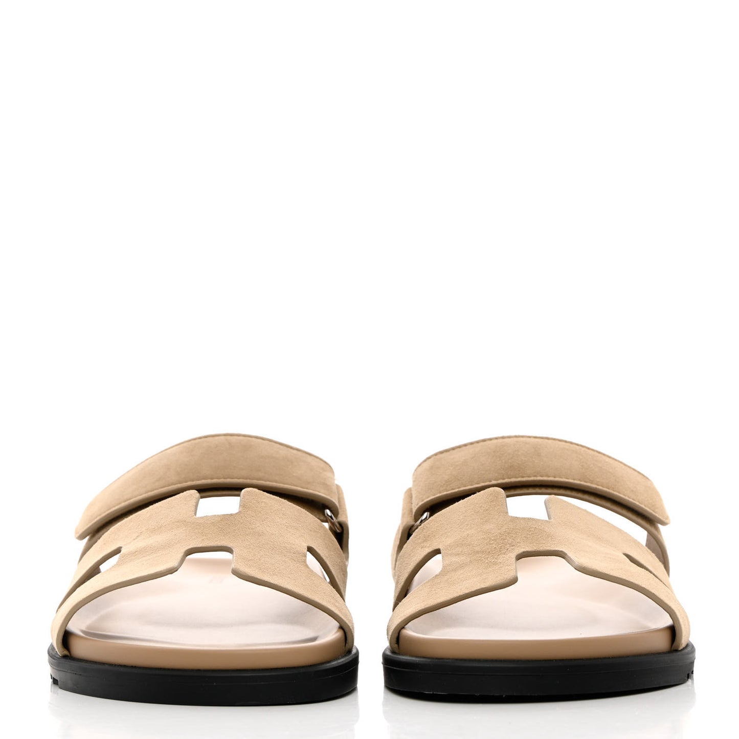 Suede Goatskin Womens Chypre Sandals 41 Beige Argile