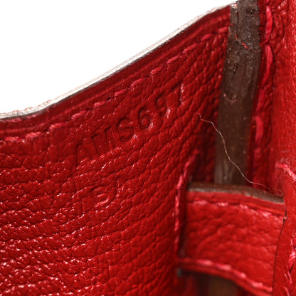 Hermes Togo Birkin 25 Rouge Vif 7 of 11