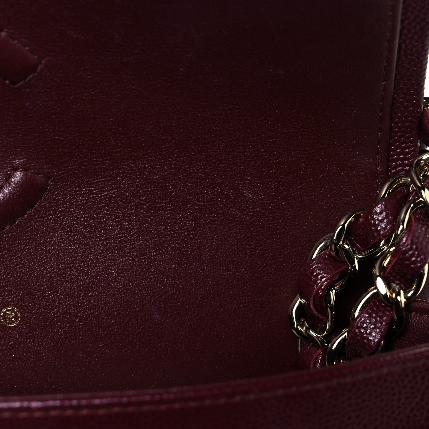 Chanel Caviar Quilted Small Double Flap Burgundy 10 of 10