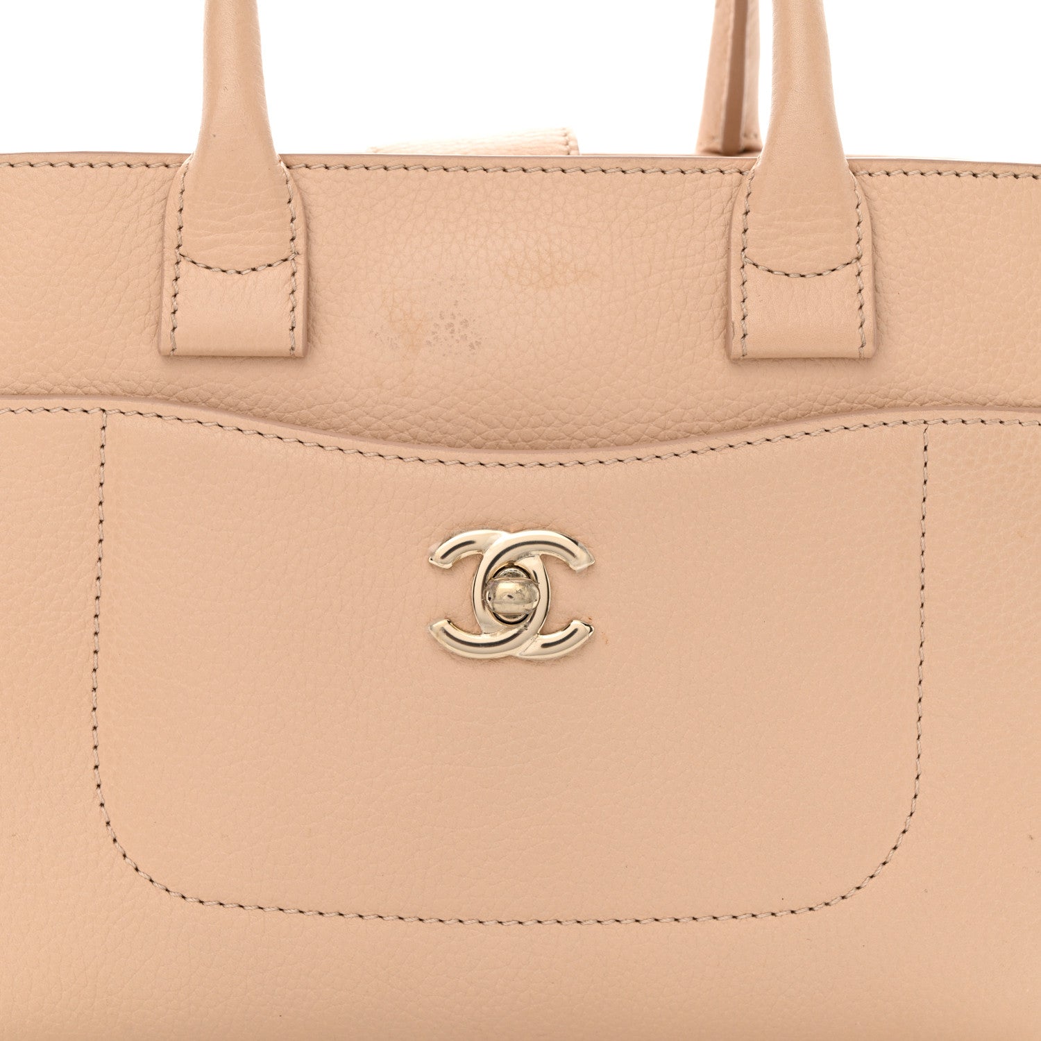 Chanel Grained Calfskin Mini Neo Executive Shopper Tote Light Beige 7 of 12