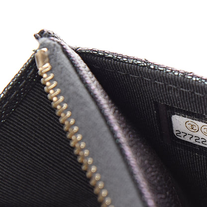 Chanel Iridescent Caviar Quilted Classic Pouch With Handle Black 7 of 8