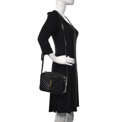 Saint Laurent Calfskin Matelasse Monogram Lou Camera Bag Black 2 of 10