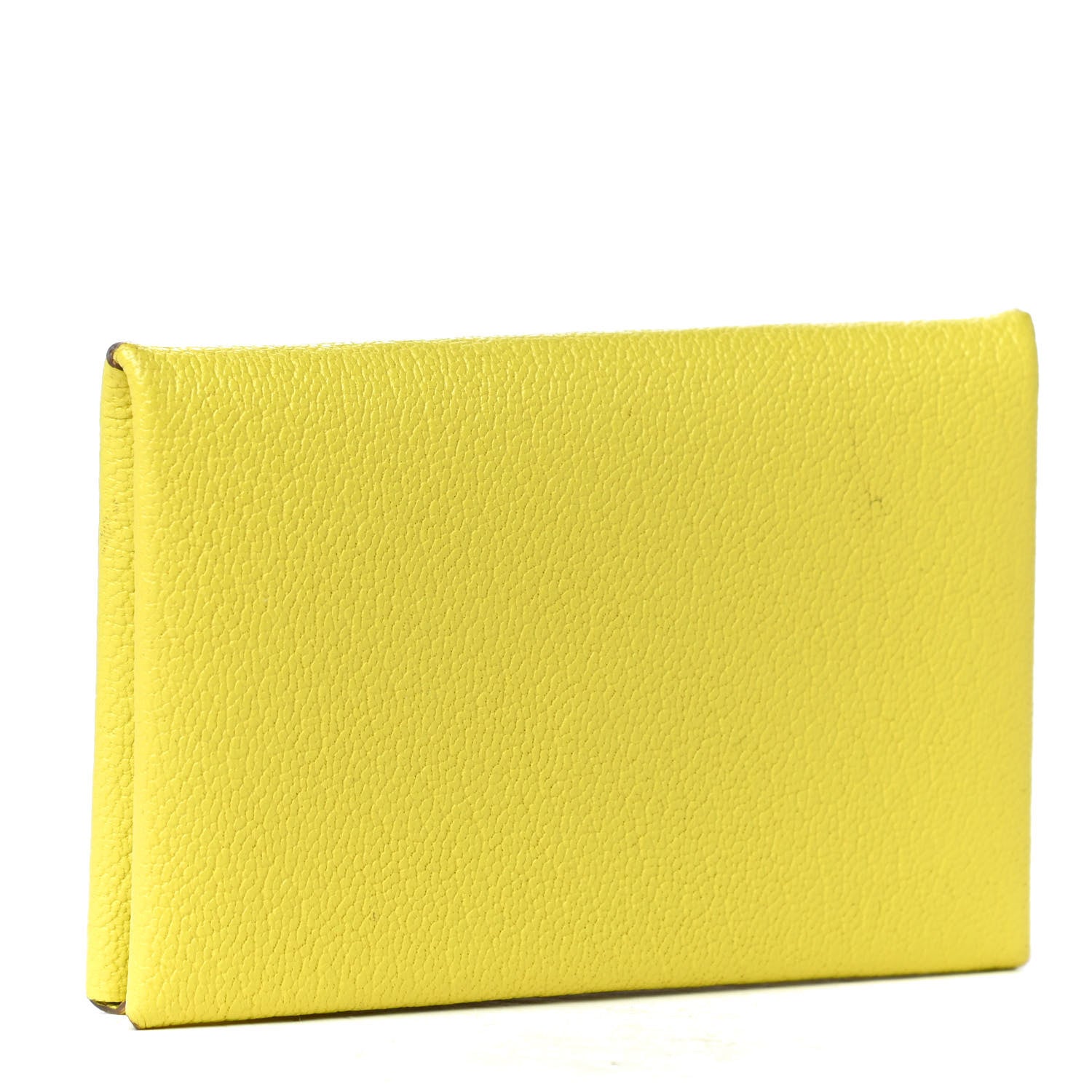 Hermes Chevre Mysore Calvi Card Case Lime 2 of 4