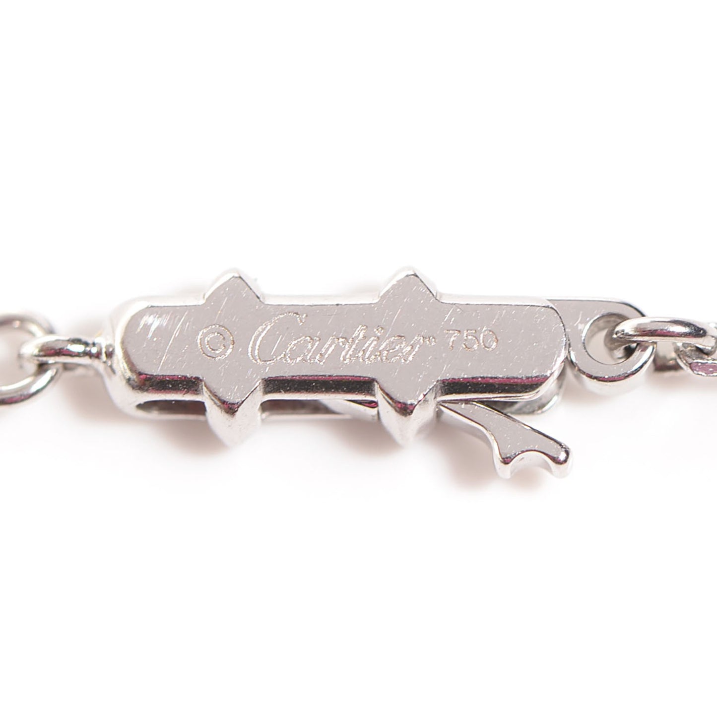 18K White Gold Diamond Screwdriver Pendant Necklace