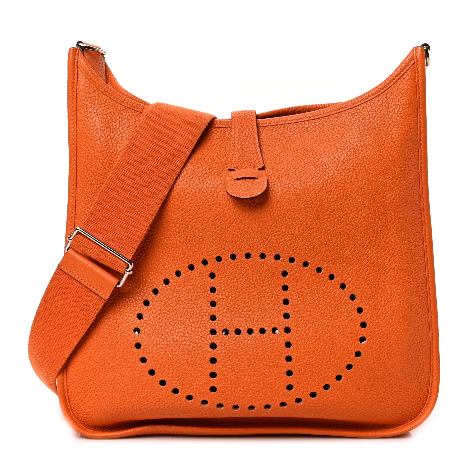 Hermes Taurillon Clemence Evelyne III GM Orange 1 of 8