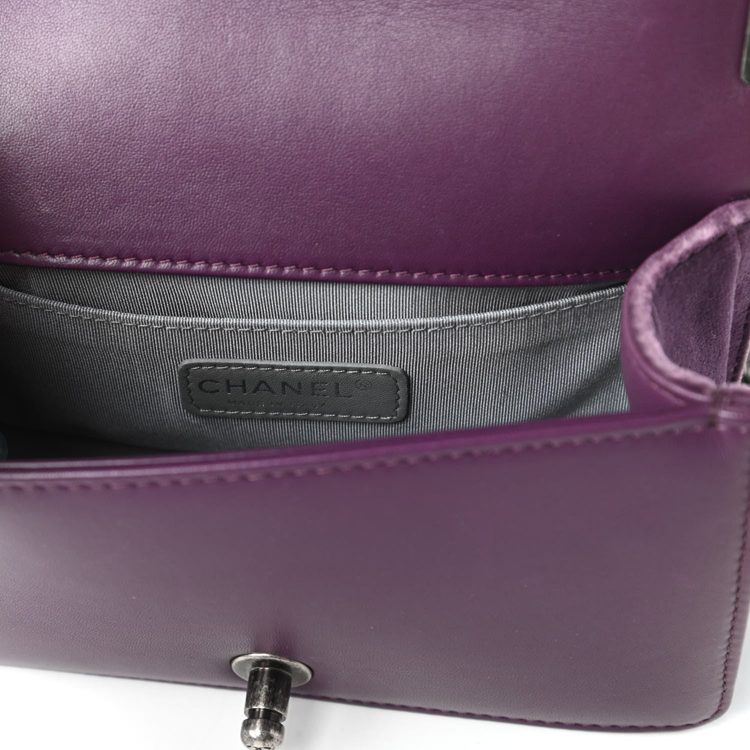 Chanel Velvet Quilted Small Boy Flap Purple 8 of 12