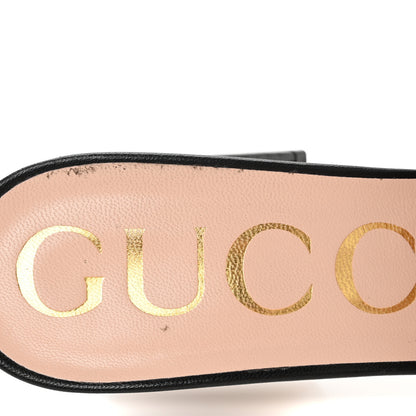 Gucci Nappa Horsebit 75mm Slide Sandals 37.5 Black 8 of 10