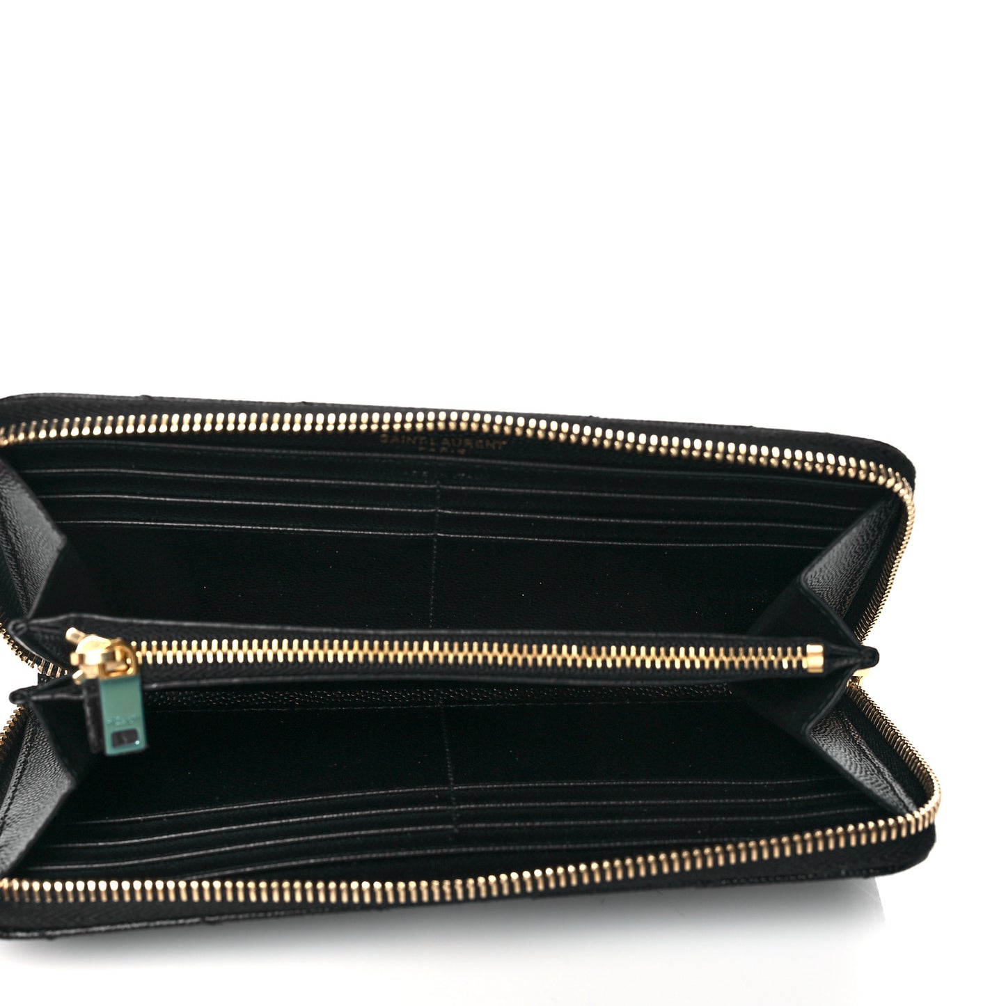 Grain De Poudre Matelasse Chevron Monogram Zip Around Wallet Black