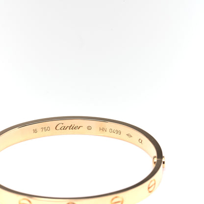Cartier 18K Yellow Gold LOVE Bracelet 16 5 of 8