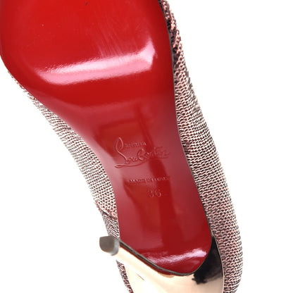 Christian Louboutin Paillettes Sirene Nappa Laminated Specchio So Kate 120 Pumps 36 Nude 6 of 8
