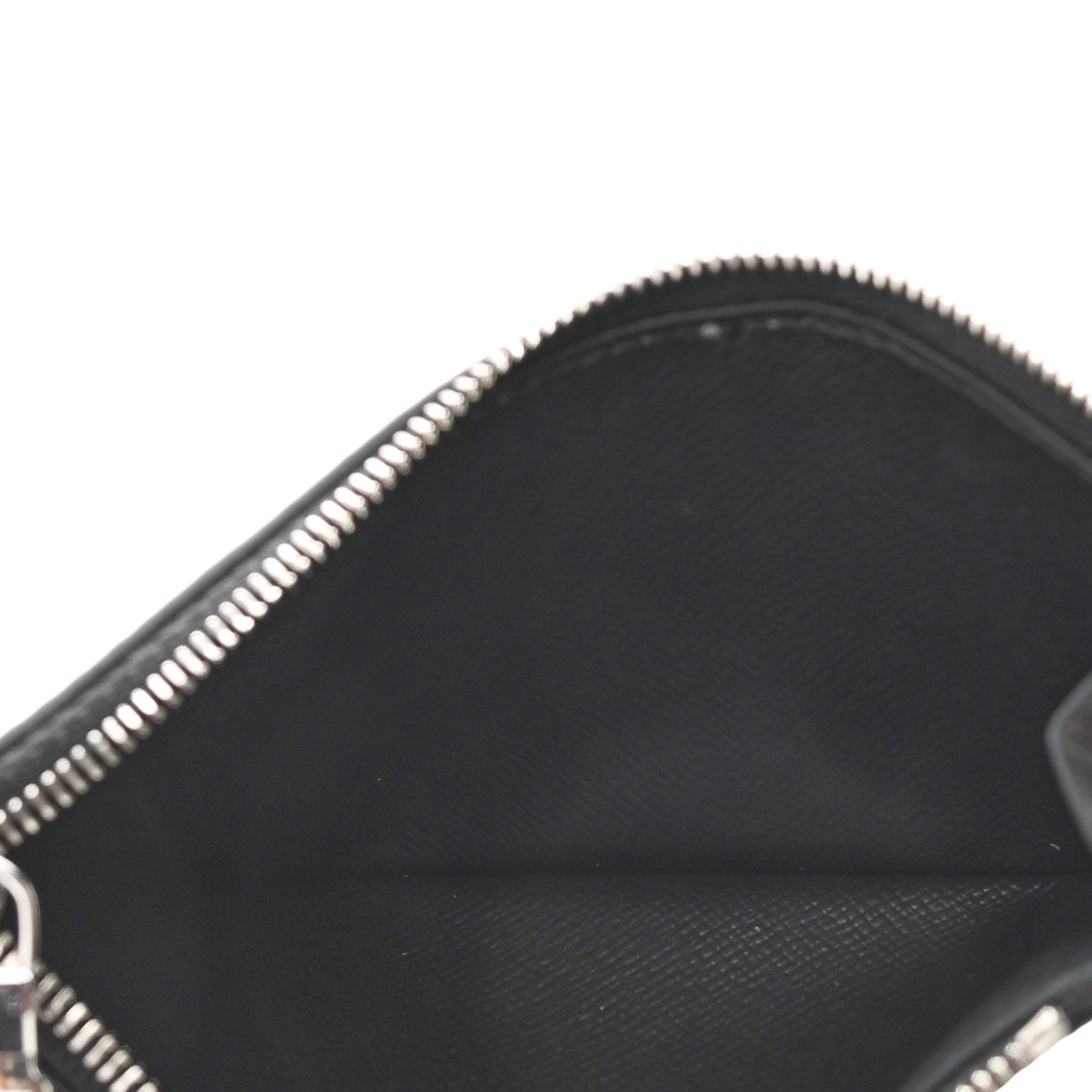 Louis Vuitton Metallic Taigarama Coin Card Holder Gunmetal Grey Black 5 of 6