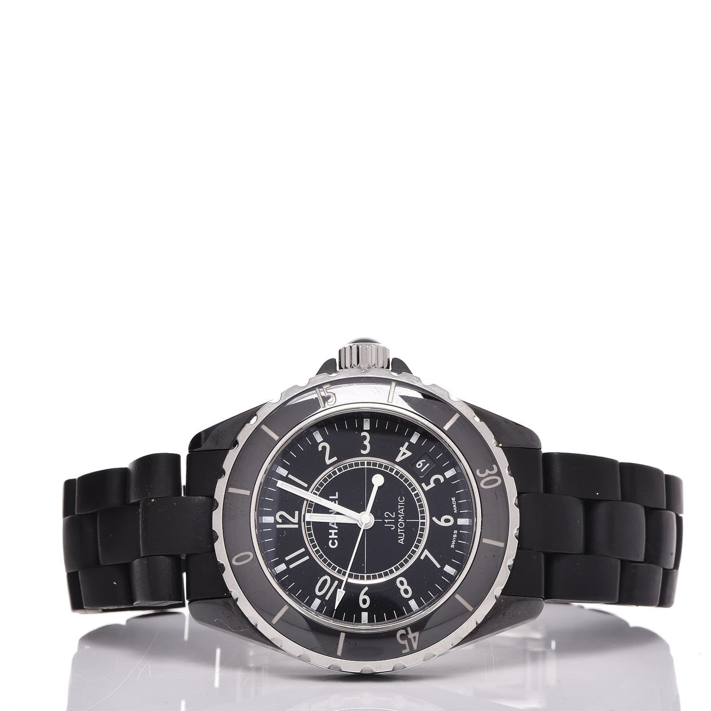 Stainless Steel Ceramic 38mm J12 Automatic Watch Black
