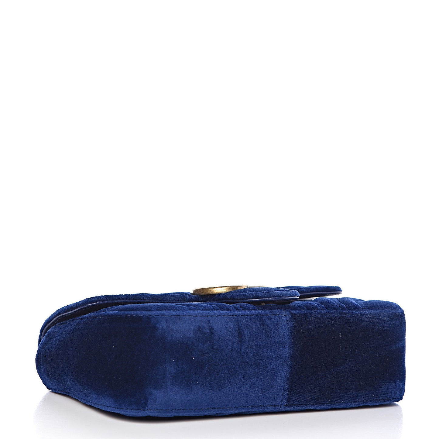 Velvet Matelasse Mini GG Marmont Shoulder Bag Cobalt Blue