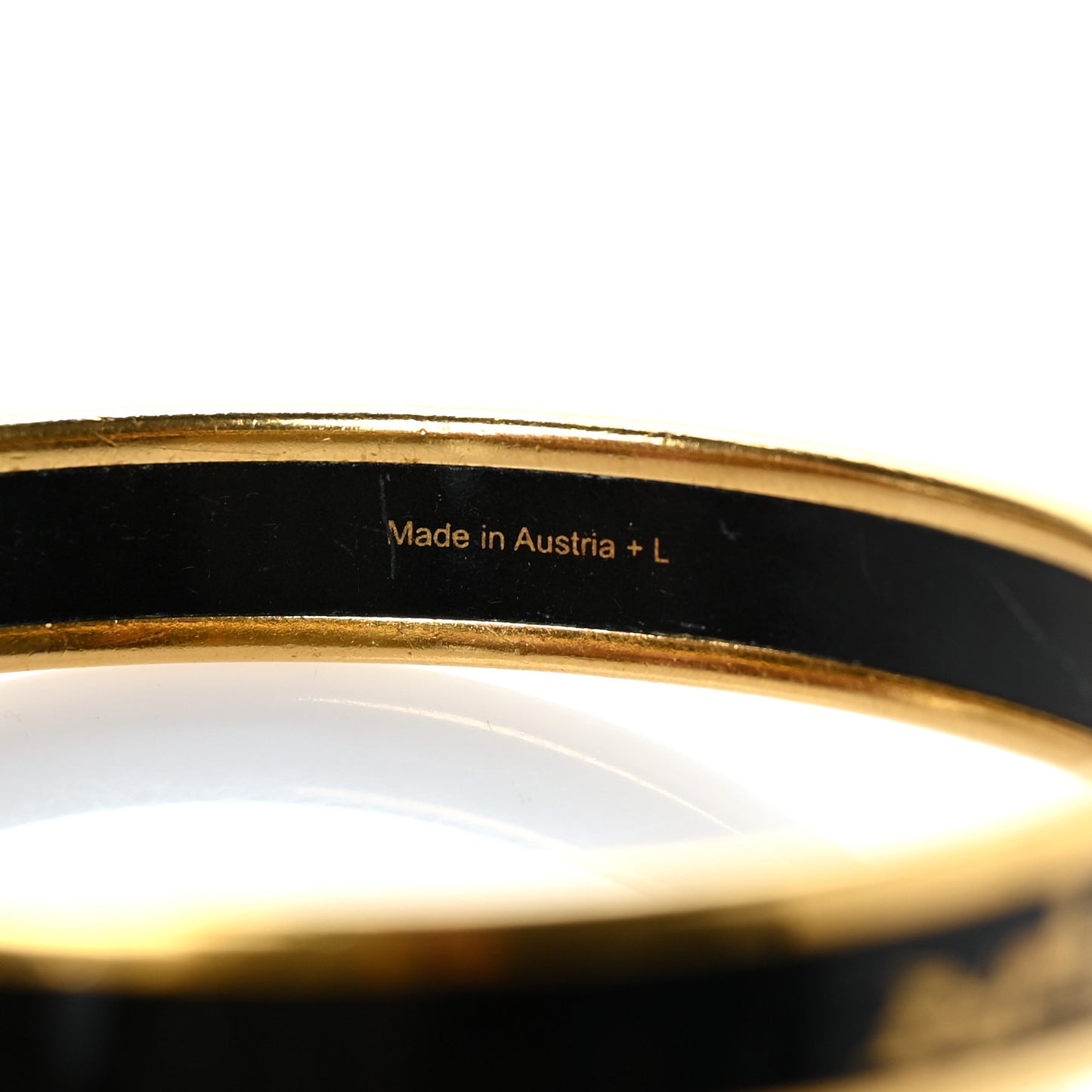 Enamel Printed Narrow Caleche Bracelet 62 Black