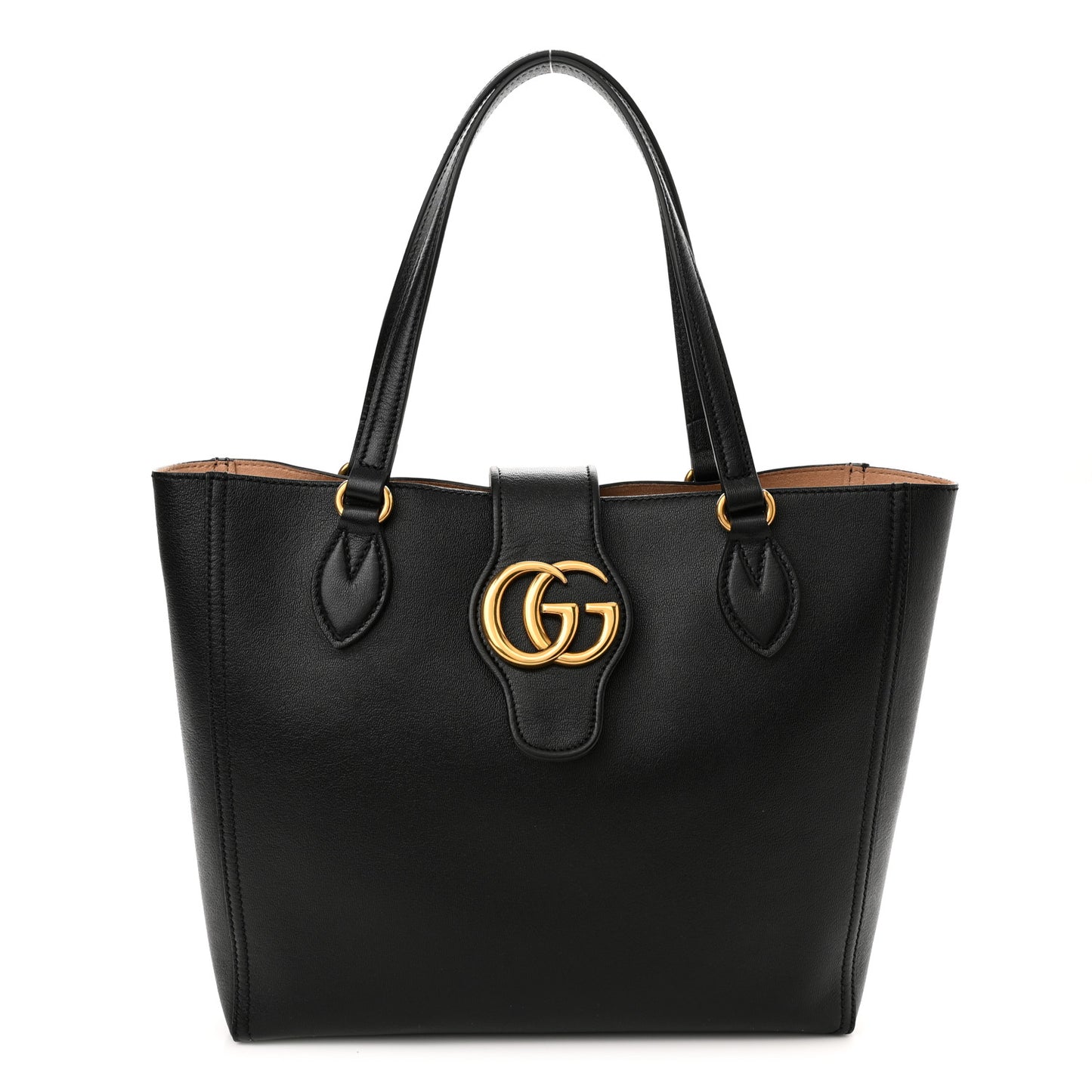 New Sakai Calfskin Lux Small Dahlia Tote Black