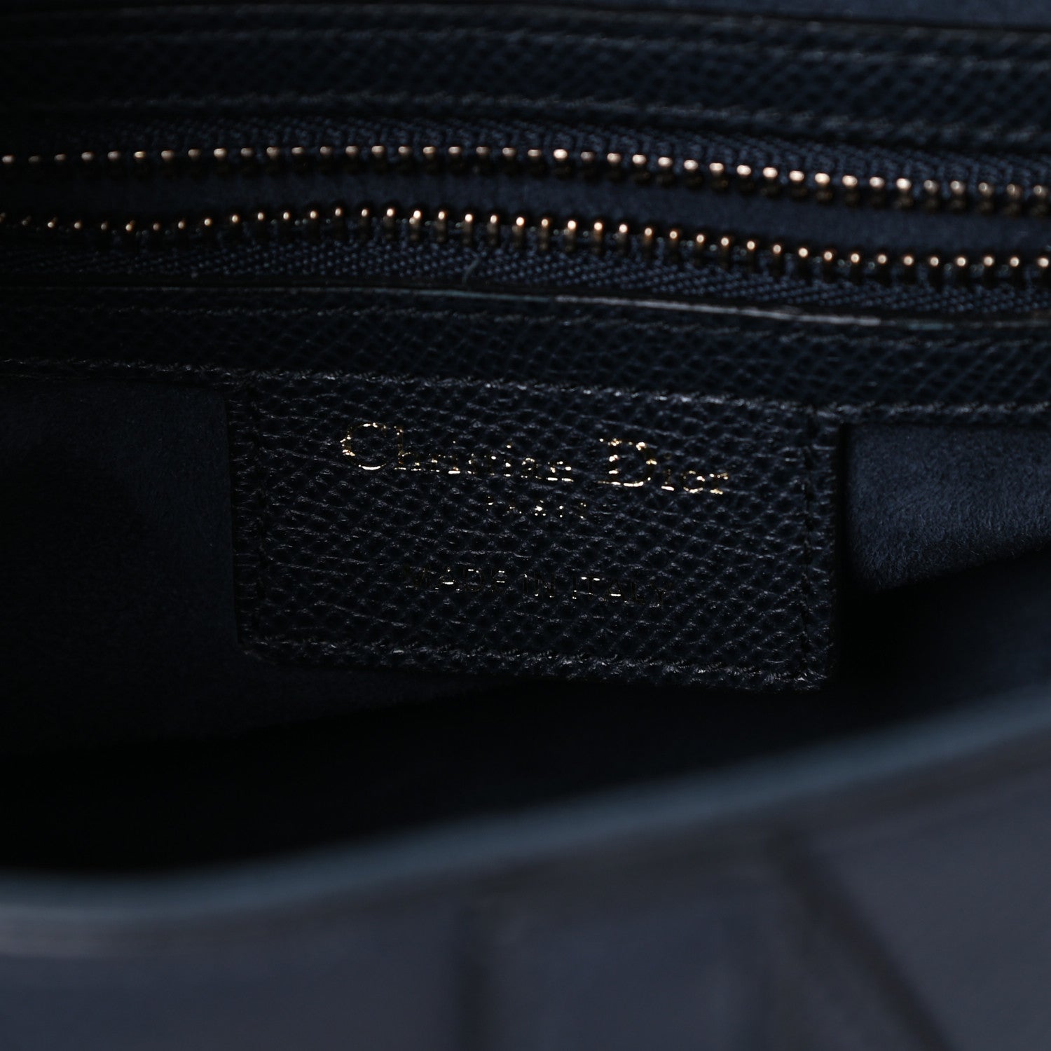 Christian Dior Grained Calfskin Saddle Bag Black 6 of 7