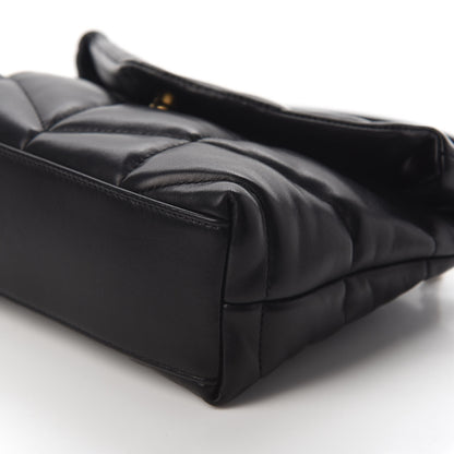 Saint Laurent Lambskin Quilted Toy Loulou Puffer Monogram Chain Satchel Black 7 of 7