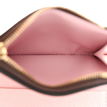 Louis Vuitton Damier Ebene Zoe Wallet Rose Ballerine 6 of 9