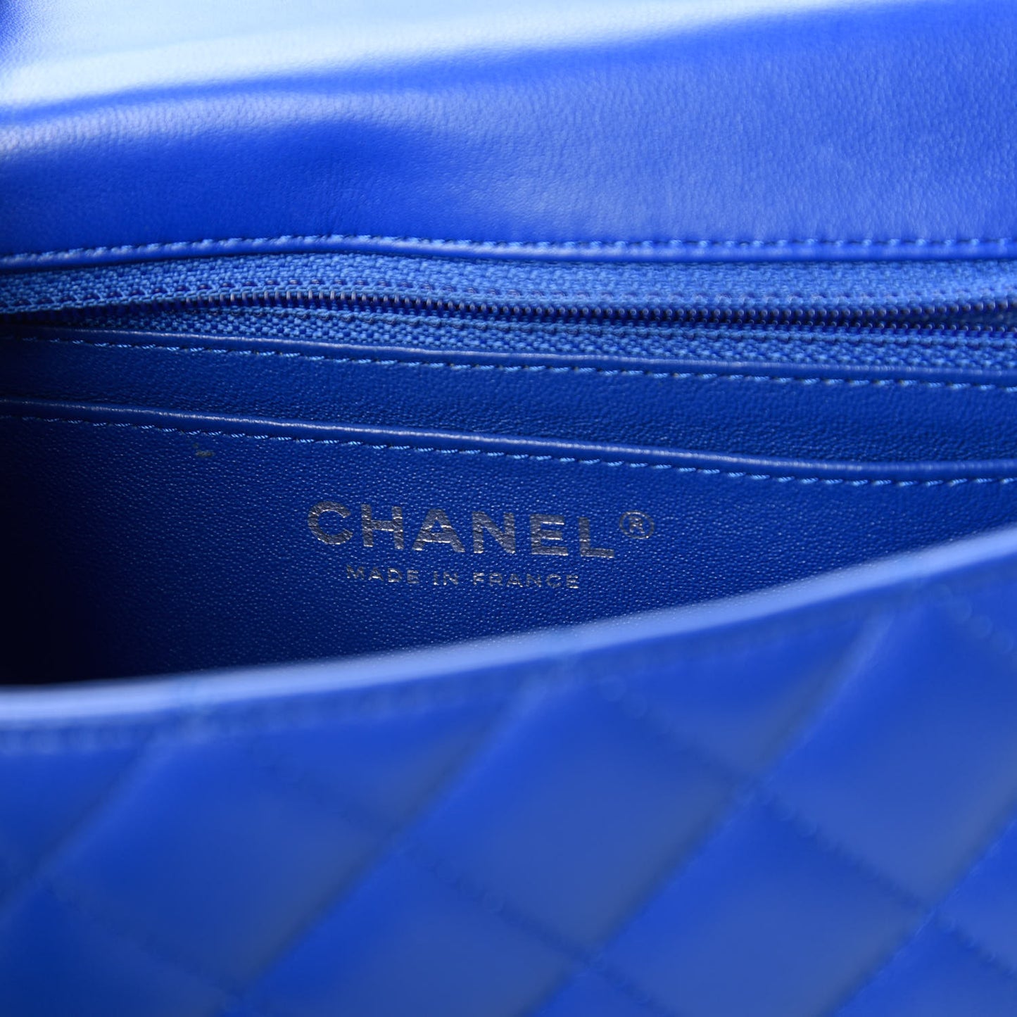 Lambskin Quilted Mini Rectangular Flap Royal Blue