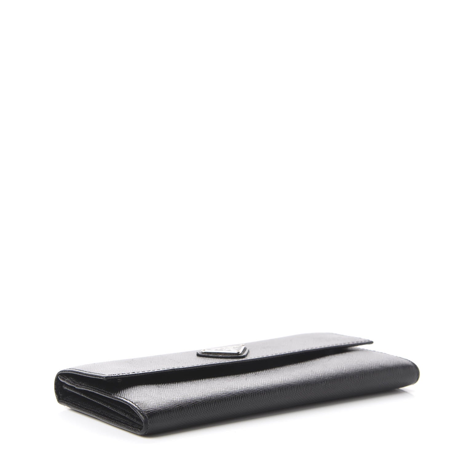 Prada Saffiano Continental Flap Wallet Black 3 of 9