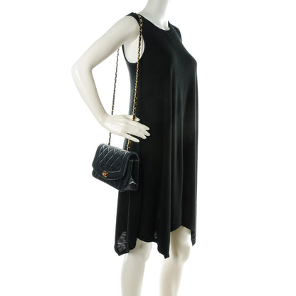 Chanel Lambskin Quilted Small Single Flap Navy 2 of 9