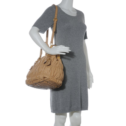 Prada Nappa Gaufre Tote Cuoio 2 of 10