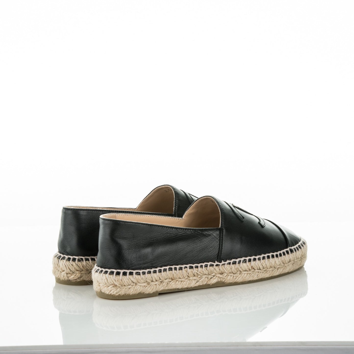 Lambskin CC Espadrilles 40 Black