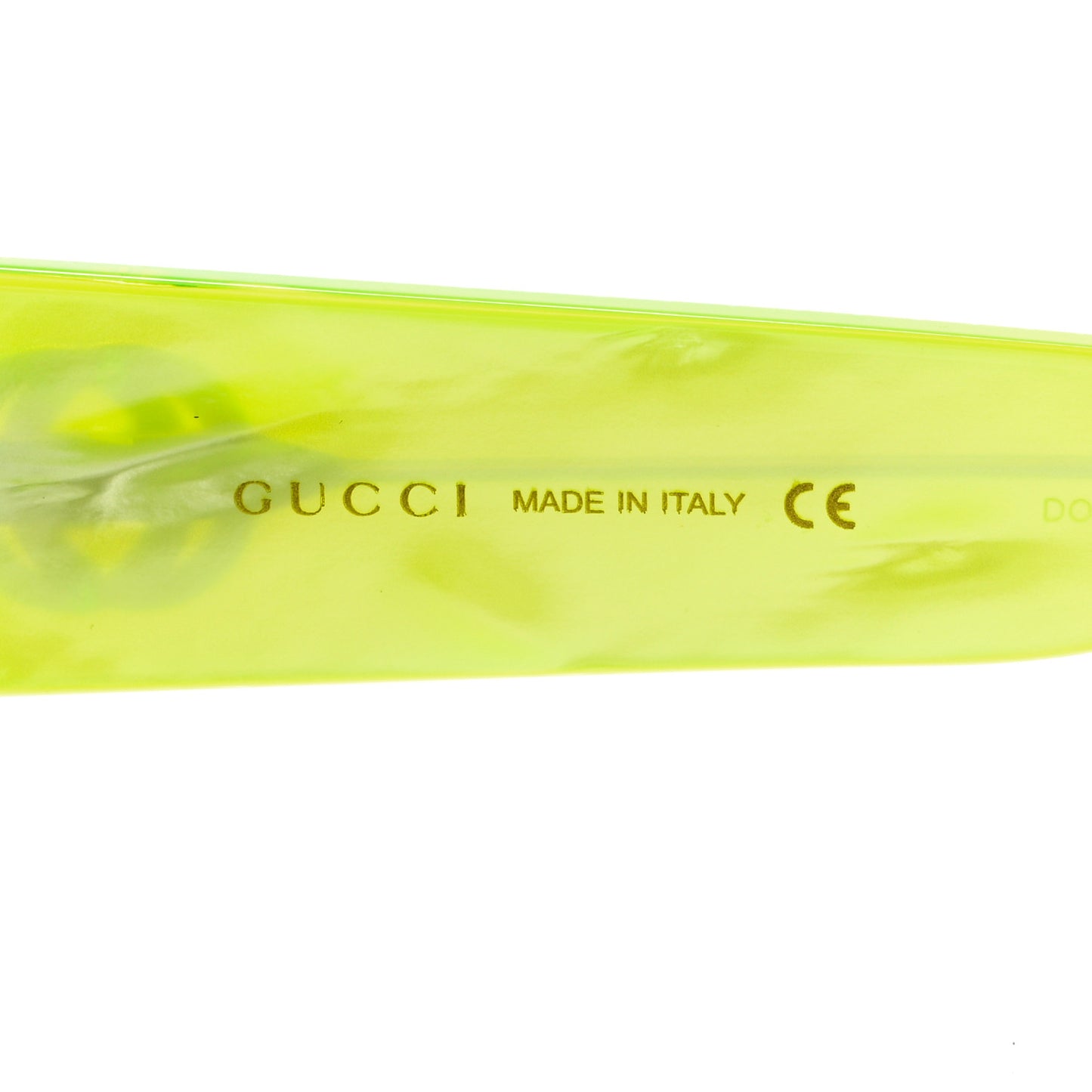 Acetate Square Frame Sunglasses GG0083S Neon Green