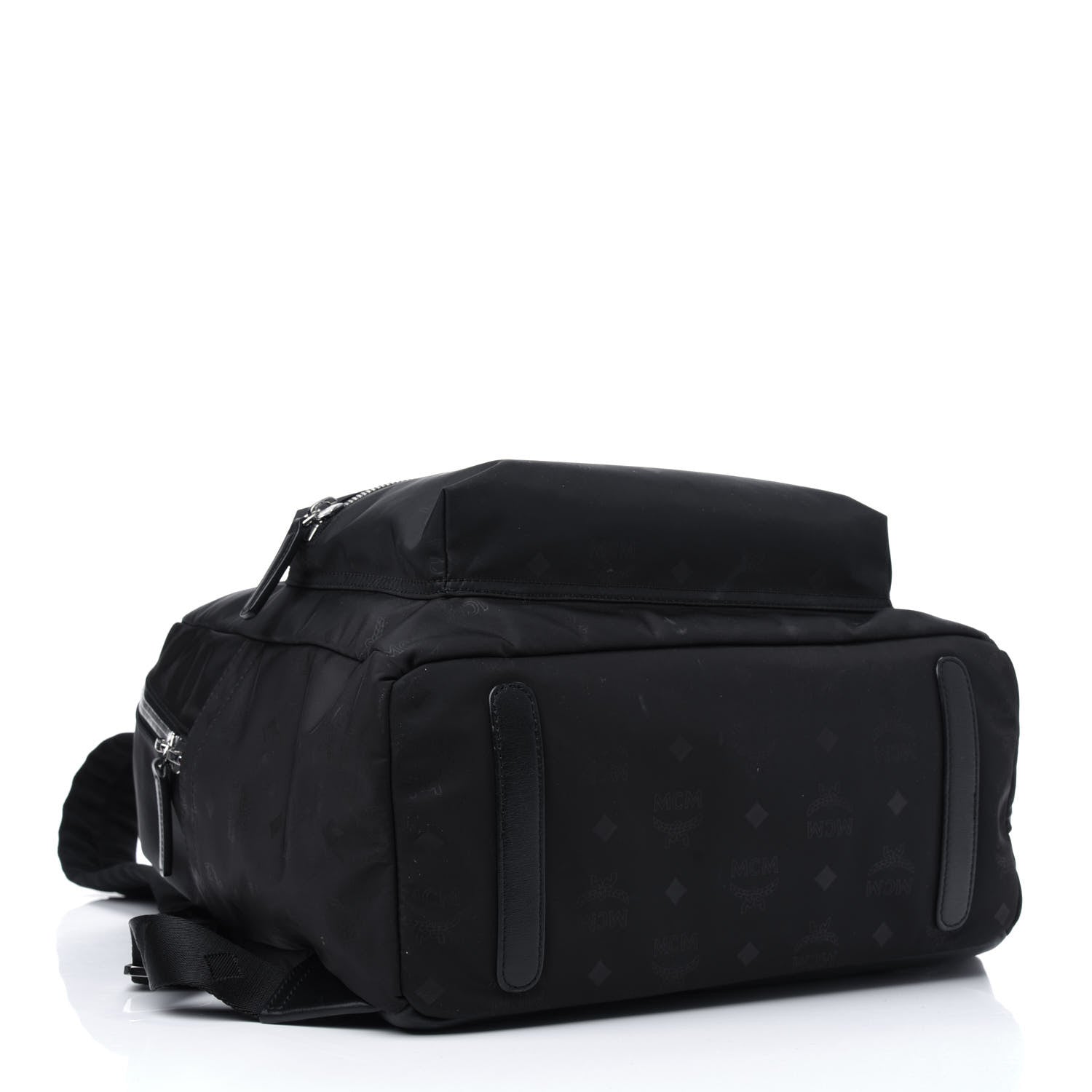 MCM Nylon Monogram Stark Classic Backpack Black 3 of 16