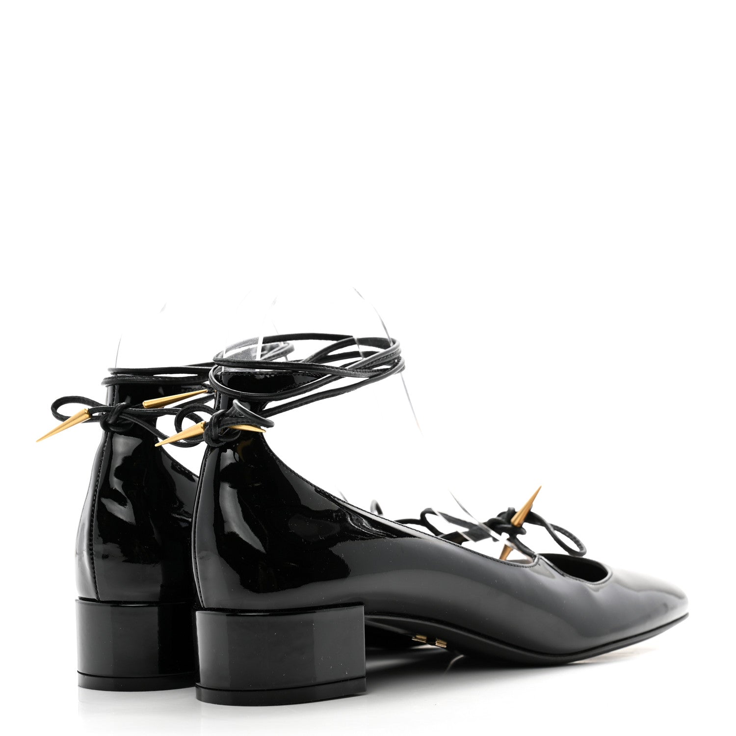 Christian Dior Patent Calfskin Baby-D Ankle Ballet Flats 39 Black 4 of 8