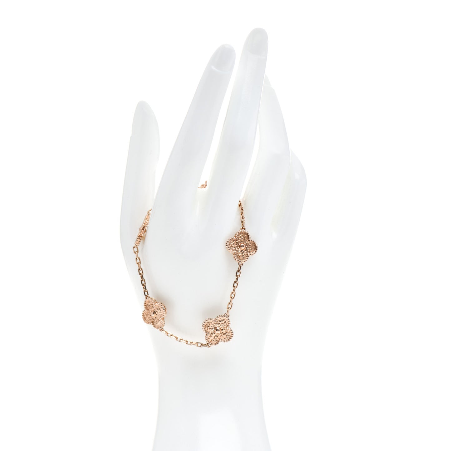 18K Rose Gold 5 Motifs Vintage Alhambra Bracelet