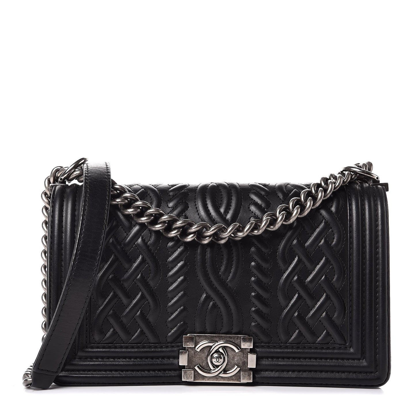 Lambskin Medium Celtic Boy Flap Black