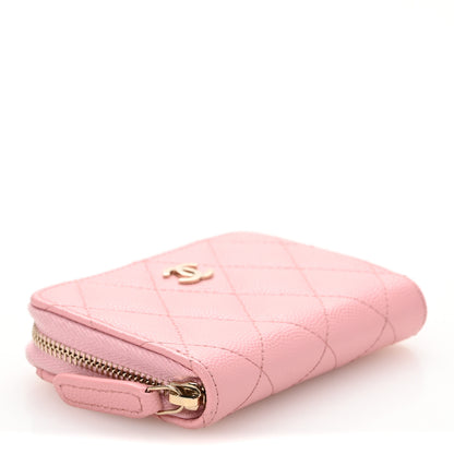 Chanel Caviar Quilted Zip Coin Purse Light Pink 4 of 9