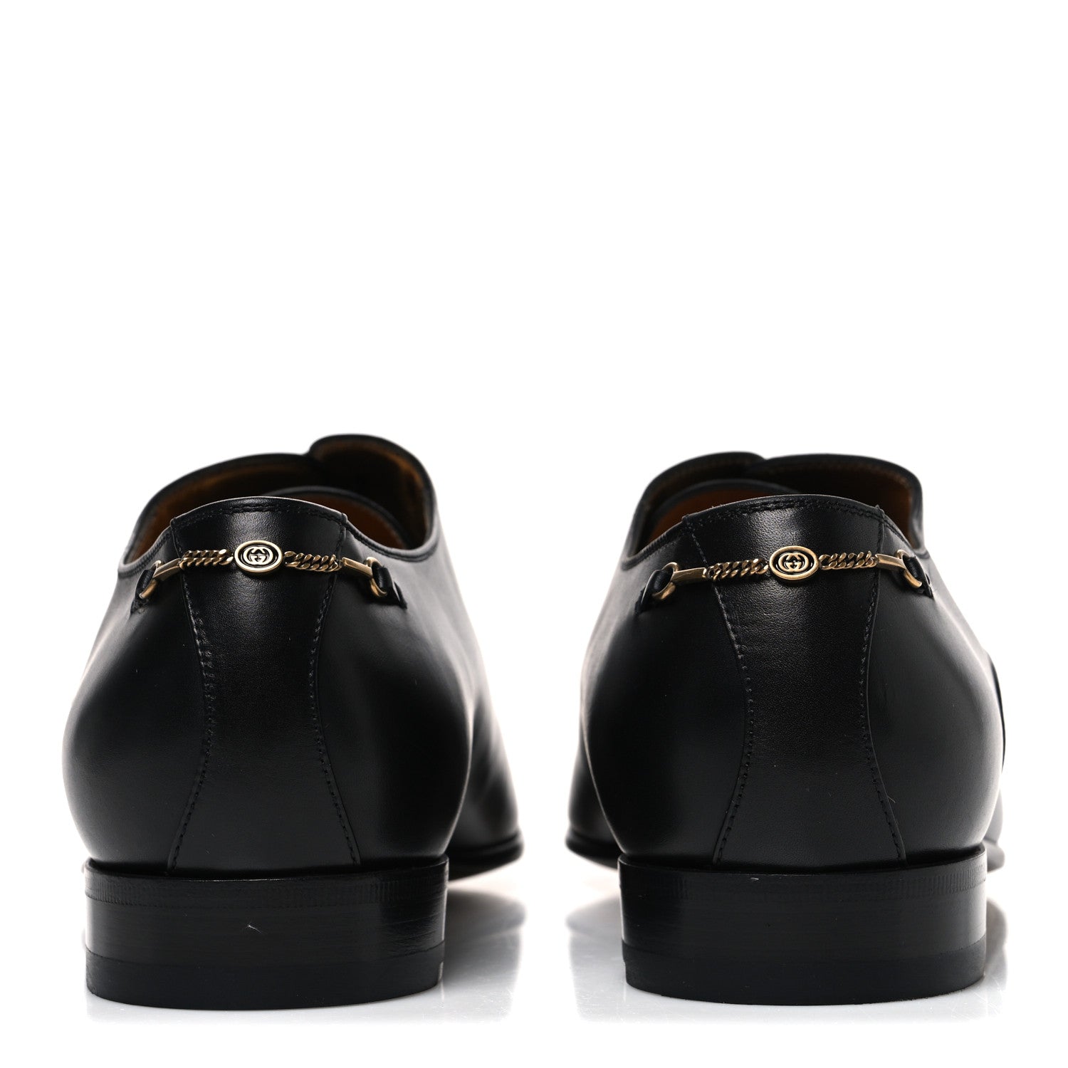 Gucci New Waxed Calfskin Mens Oxfords 11 Black 6 of 11