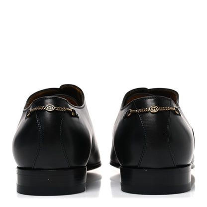 Gucci New Waxed Calfskin Mens Oxfords 11 Black 6 of 11