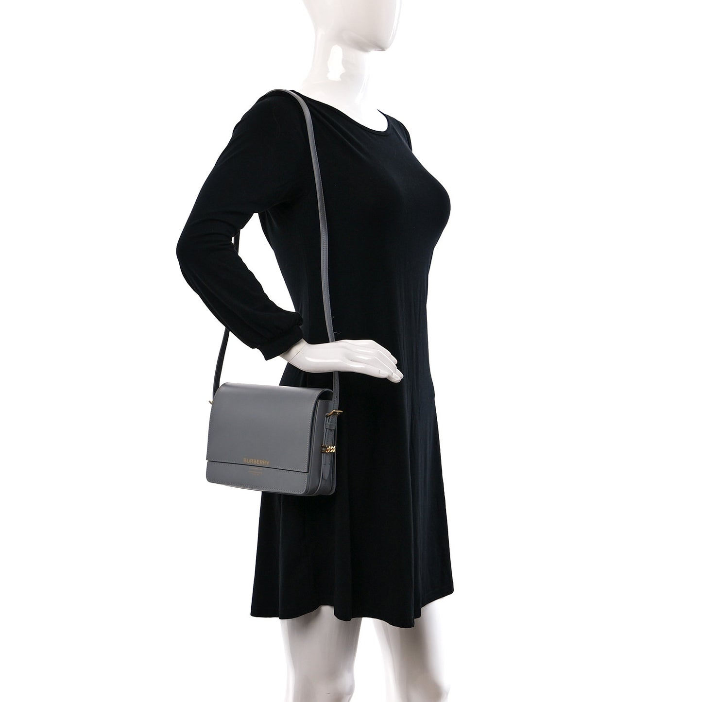 Smooth Calfskin Small Grace Bag Grey