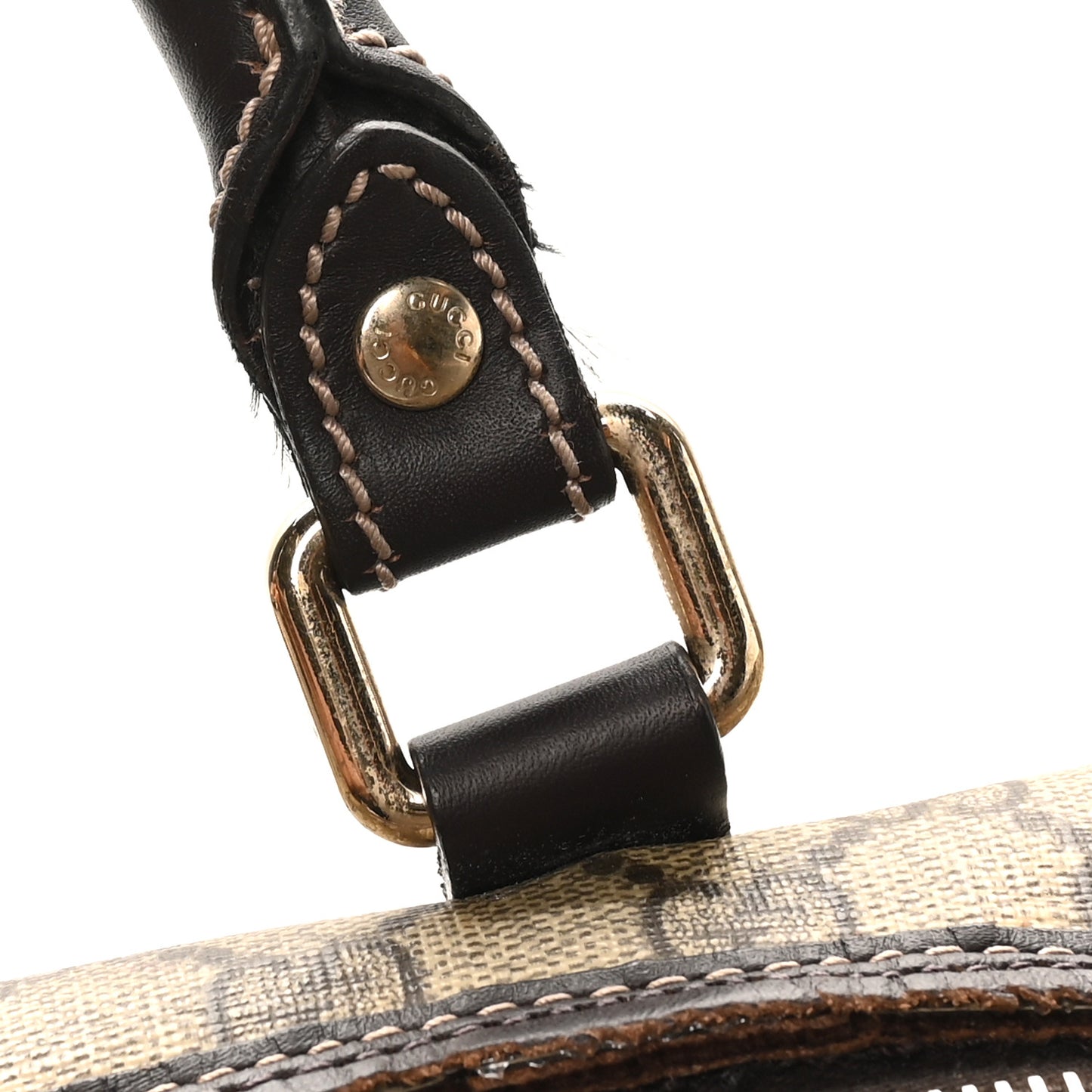 GG Plus Monogram Large Carry On Duffle Bag Brown