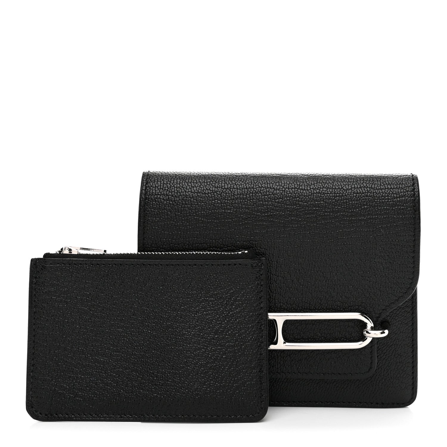 Hermes Chevre Mysore Roulis Slim Wallet Black 3 of 8