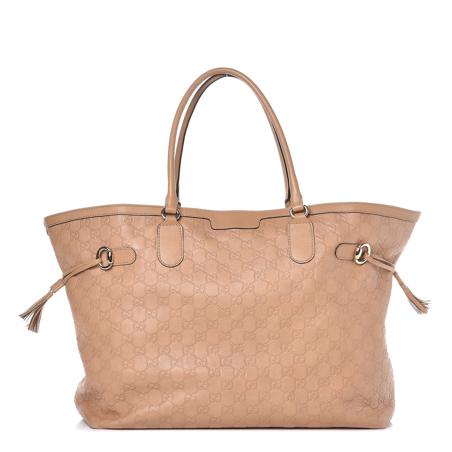 Guccissima Large Tassel Tote Beige