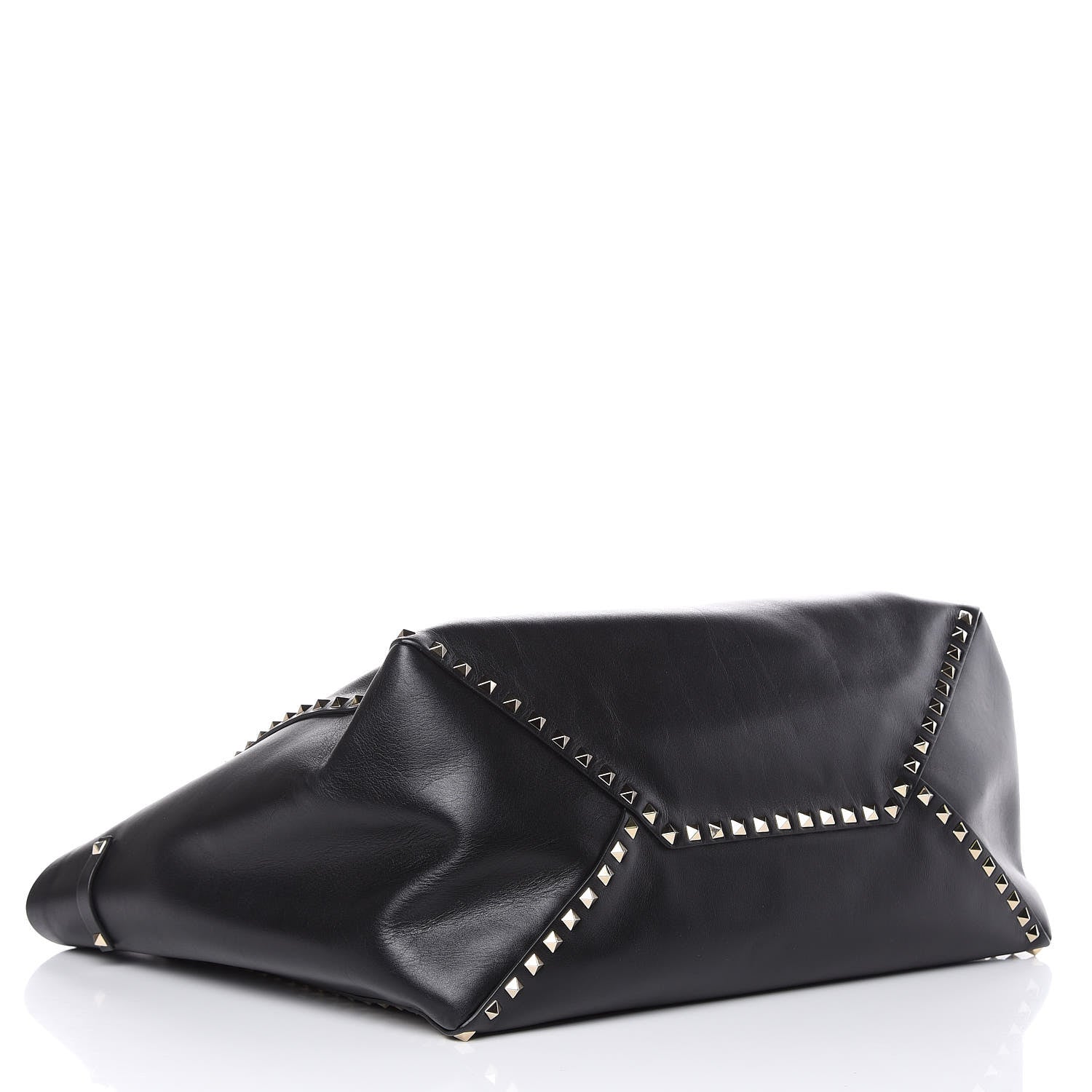 Valentino Garavani Vitello Large Rockstud Crossbody Tote Black 4 of 12