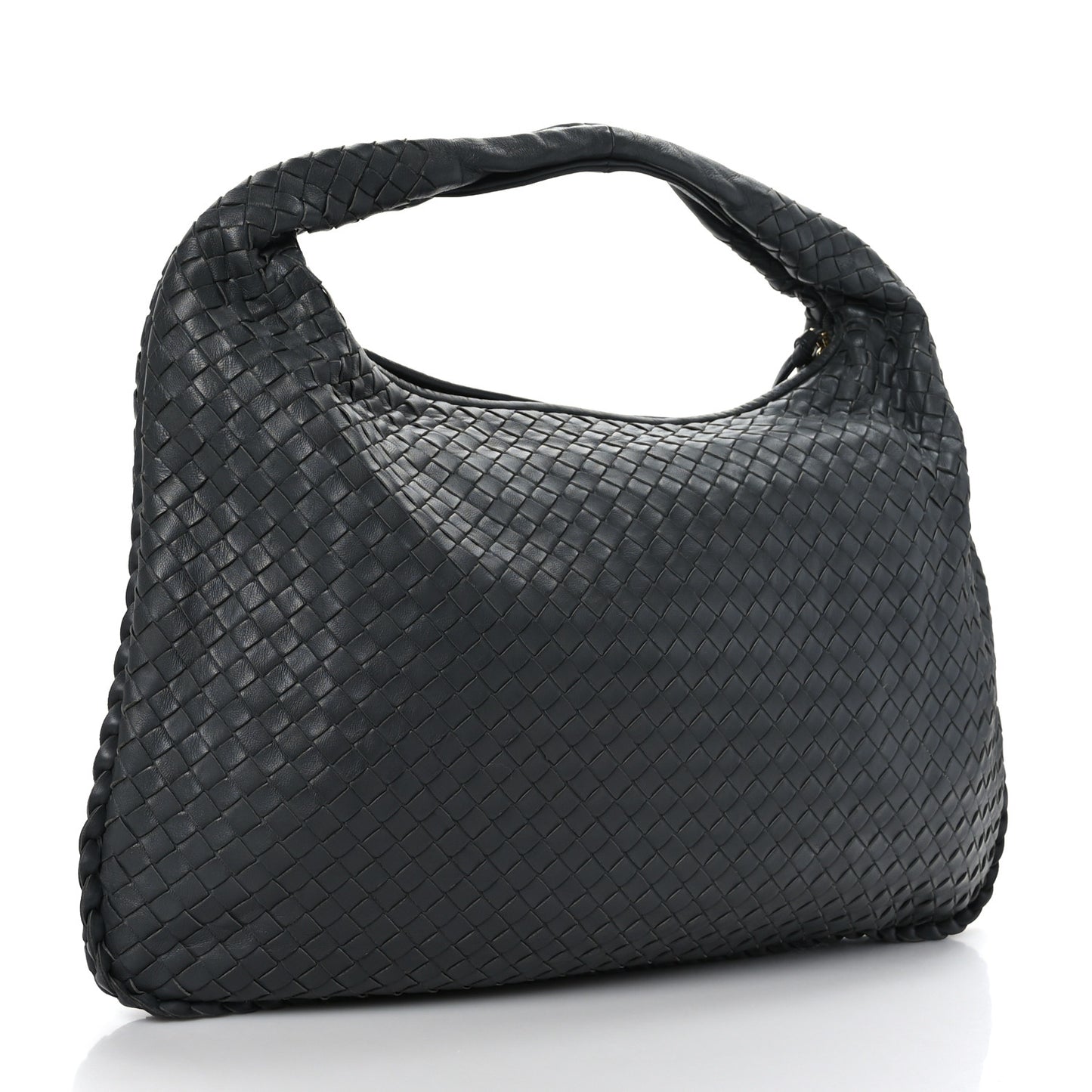 Nappa Intrecciato Large Veneta Hobo Grey